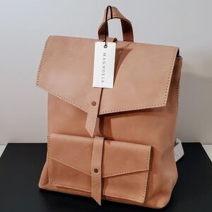 NWT Raven + Lily Magnolia Mini Blush Traveler Backpack Vachetta Leather